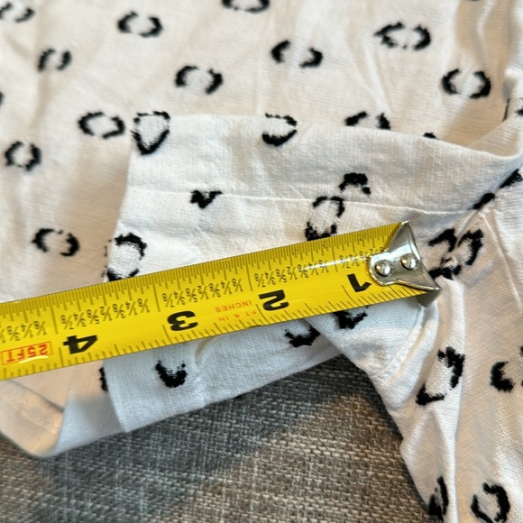 Anthropologie Hei Hei Clip Dot Printed Shorts Black White Festive - Picture 6 of 12